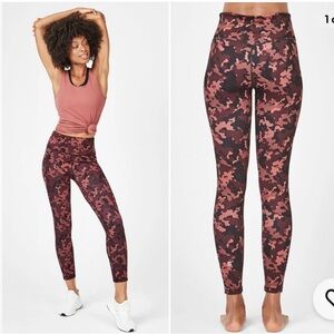 Sweaty Betty Pink and Black Camouflage Leggings
